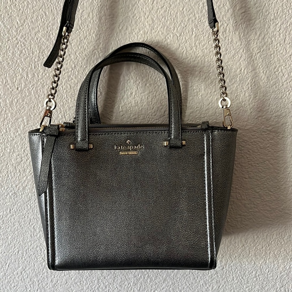 Silver Kate Spade Crossbody Bag